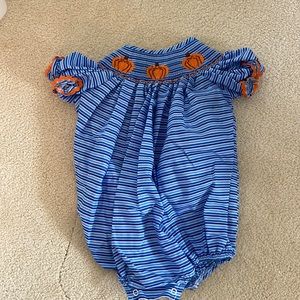 Classic Whimsy Pumpkin Smocked Bubble